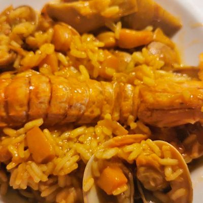 Arroz meloso con galeras